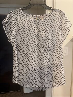 J. Crew Polka Dot Sheer Top